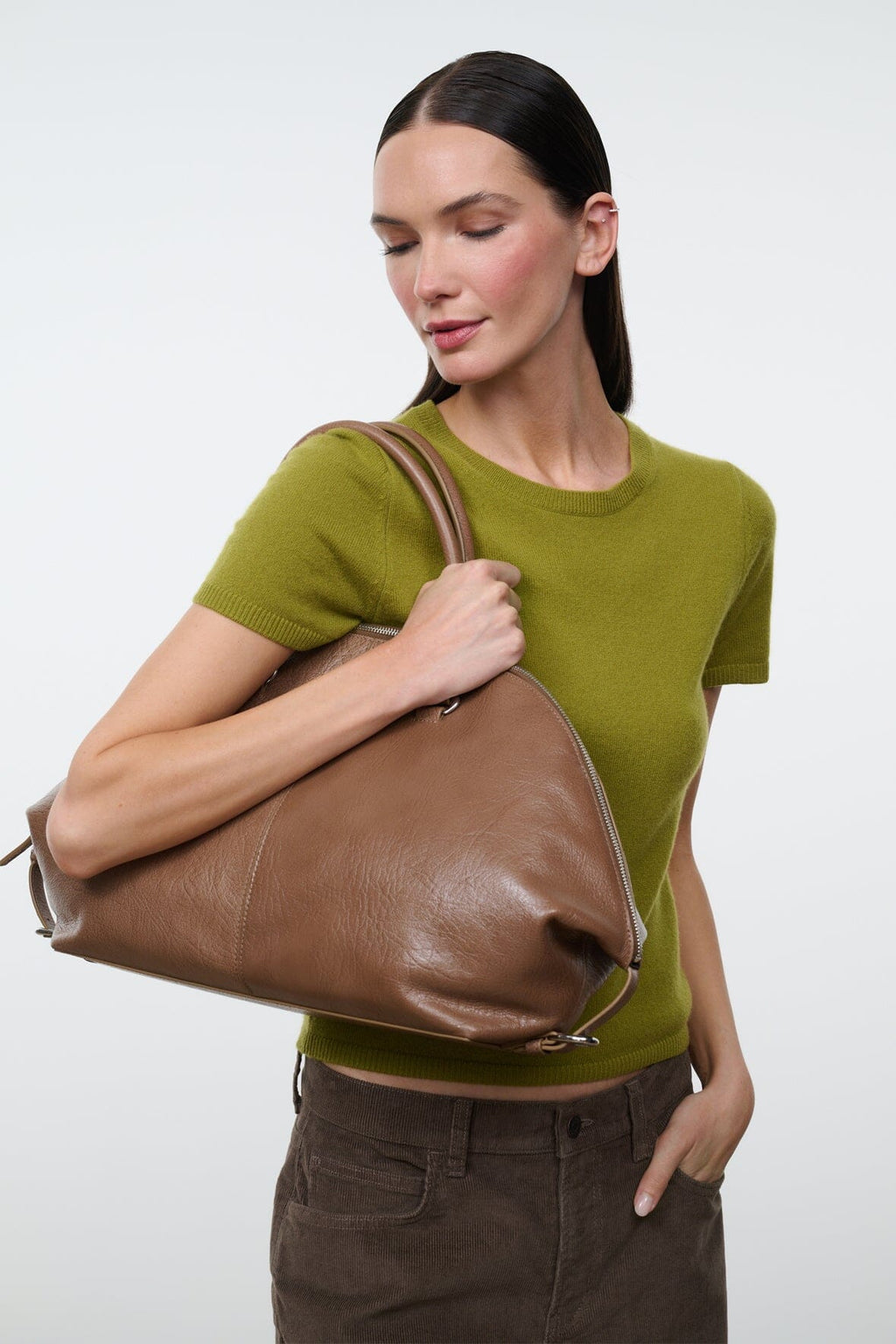 STAUD Hester Satchel – Toast – detail 2