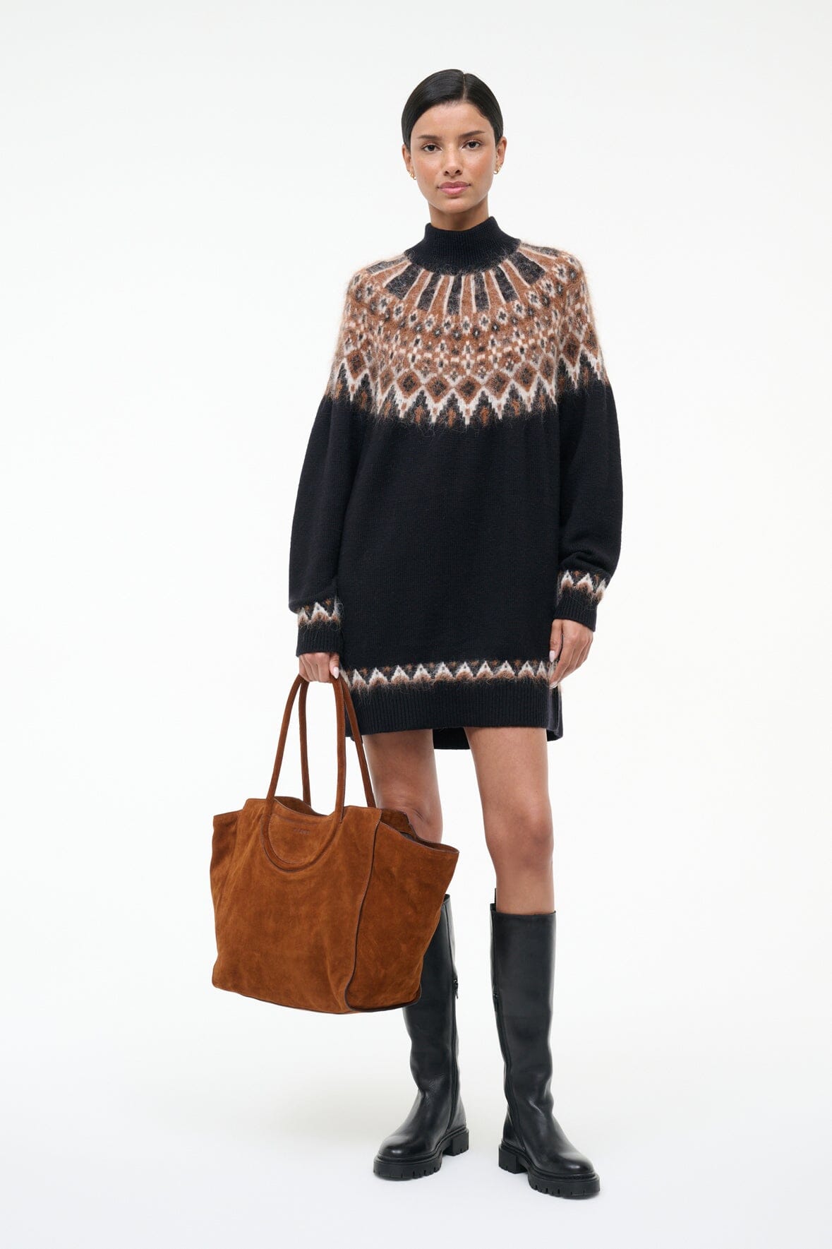 STAUD Maude Tote Bag – Tabac Suede – detail 3
