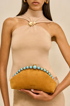 Cult Gaia Una Clutch – Toasted Caramel – detail 4