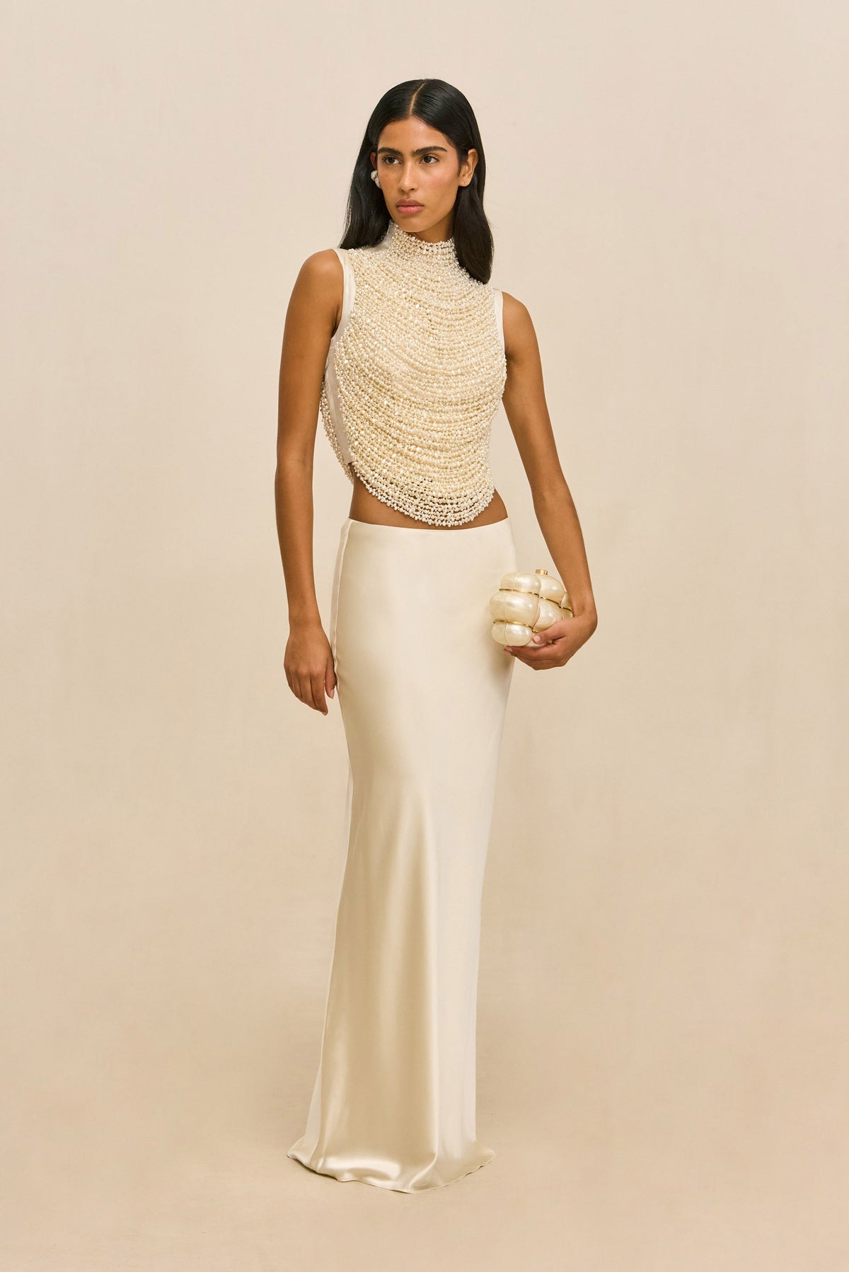 Cult Gaia Bolla Clutch – Ivory – detail 3