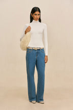 Cult Gaia Solay Shoulder Bag – Natural Shearling – detail 4