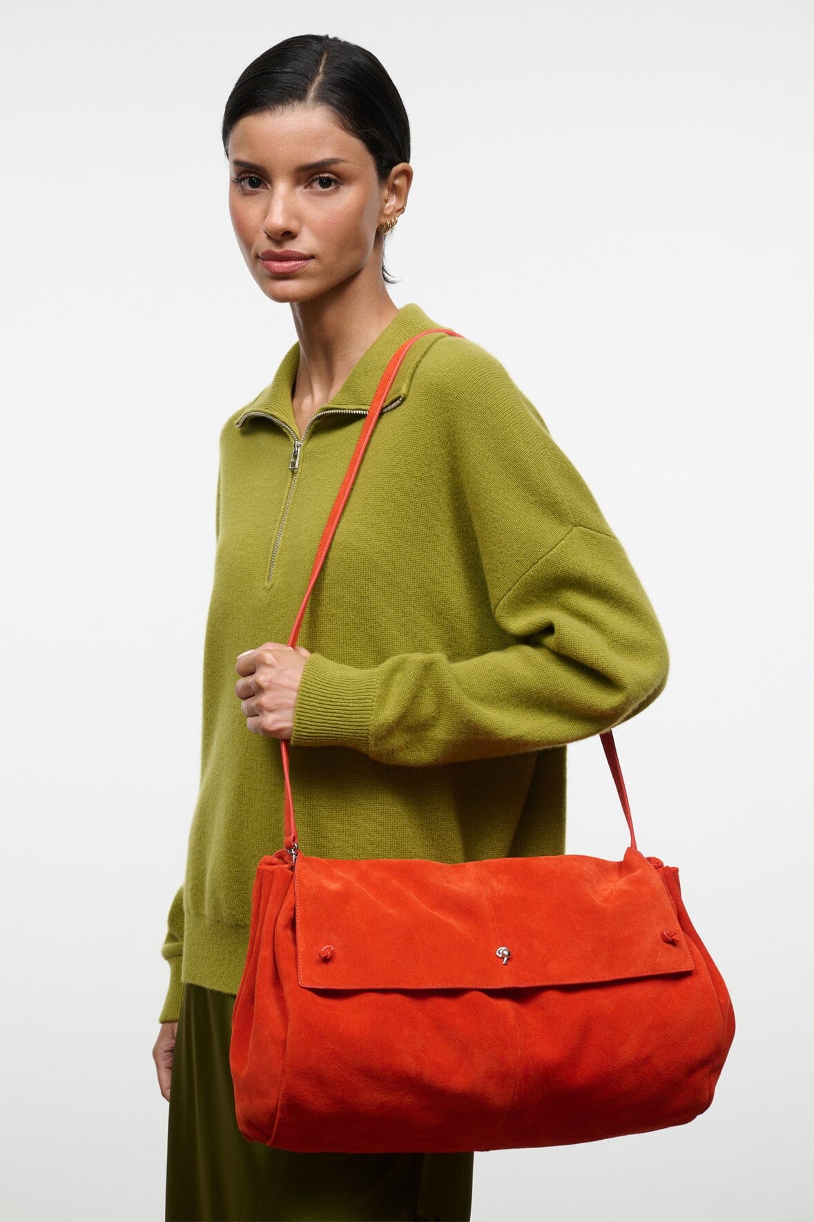 STAUD Cy Oversized Bag – Tangelo – detail 3