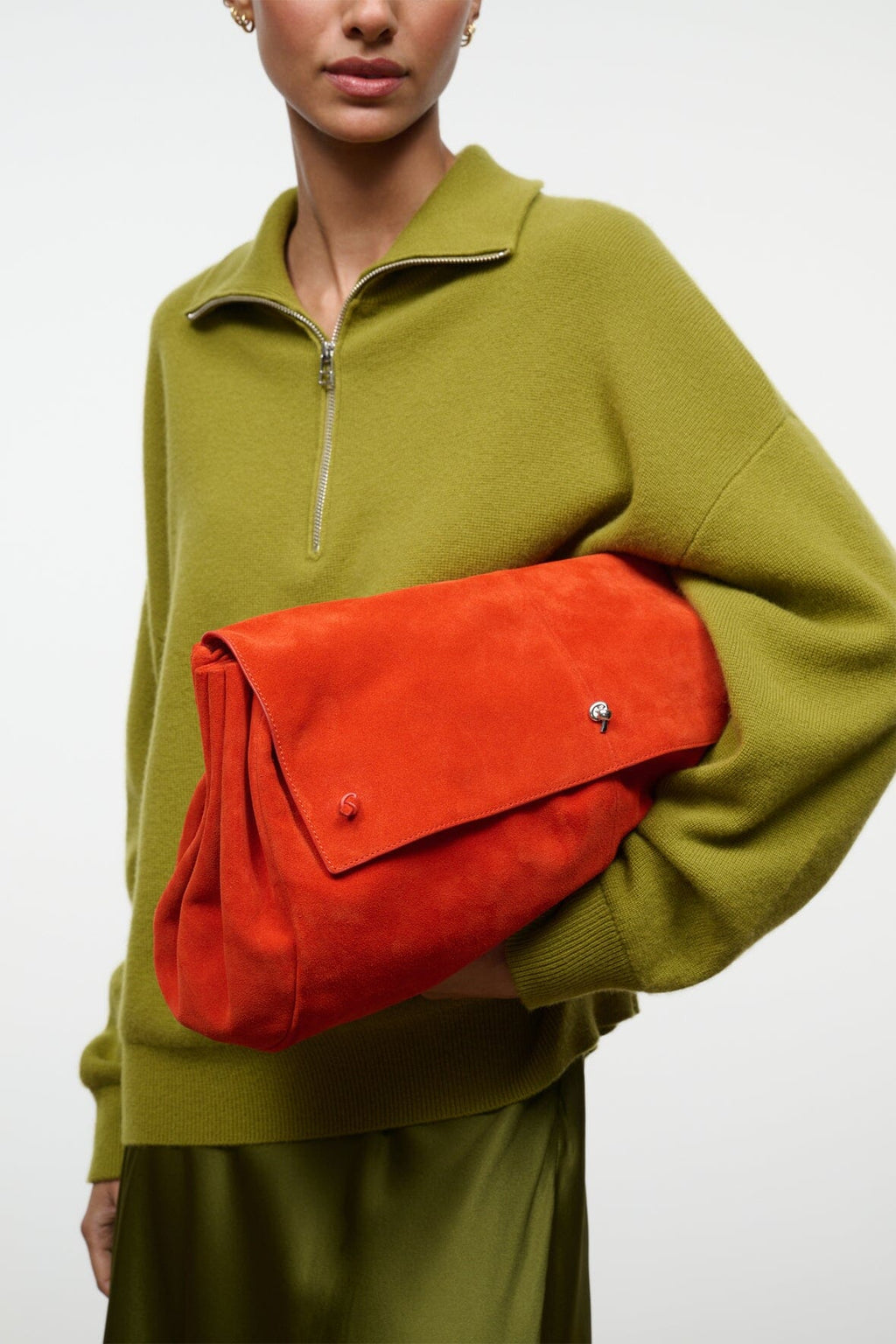 STAUD Cy Oversized Bag – Tangelo – detail 2