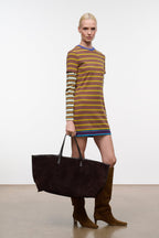 STAUD Christos Large Tote – Espresso Suede – detail 3