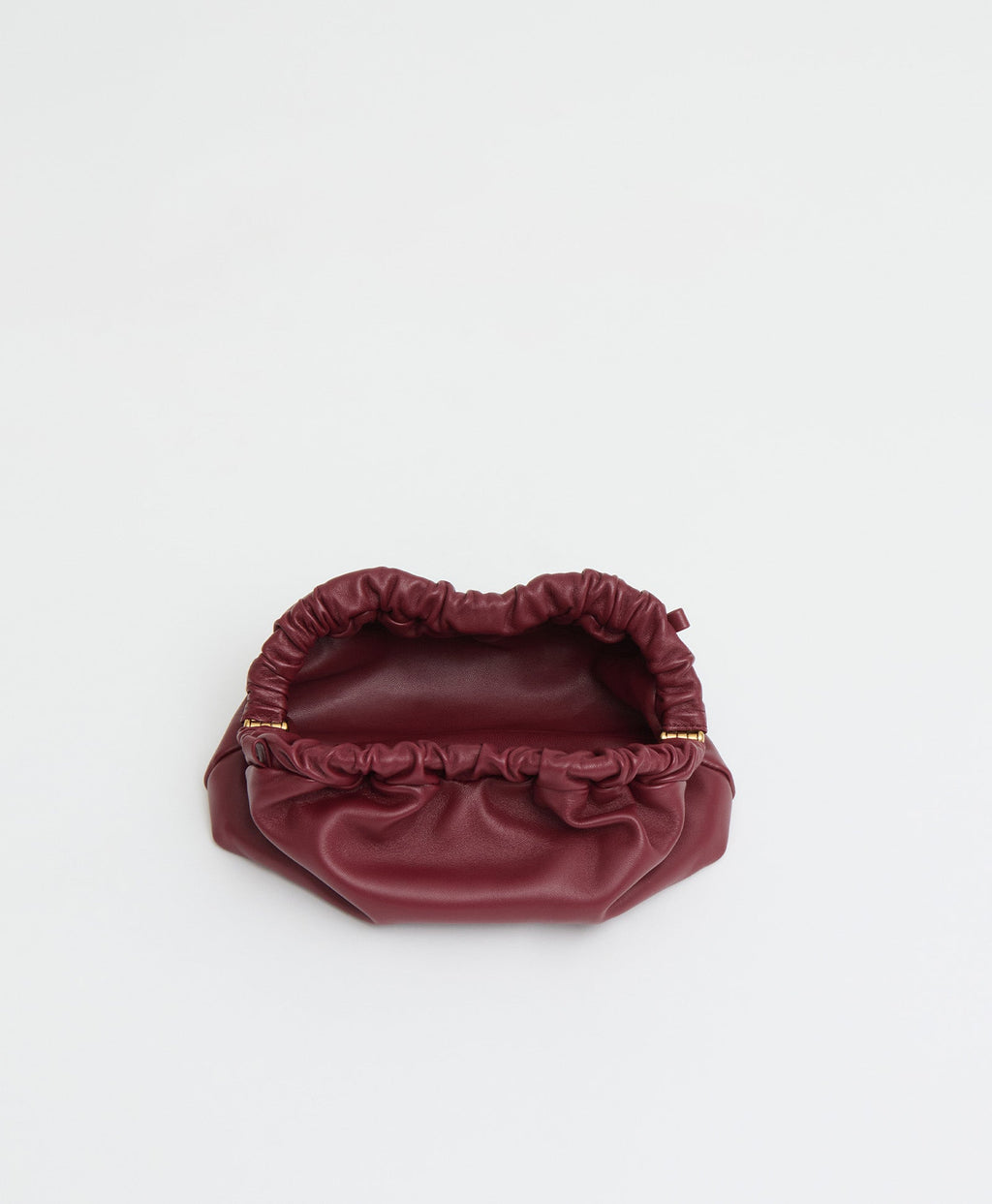 Mansur Gavriel Mini Cloud Clutch – Claret – detail 3