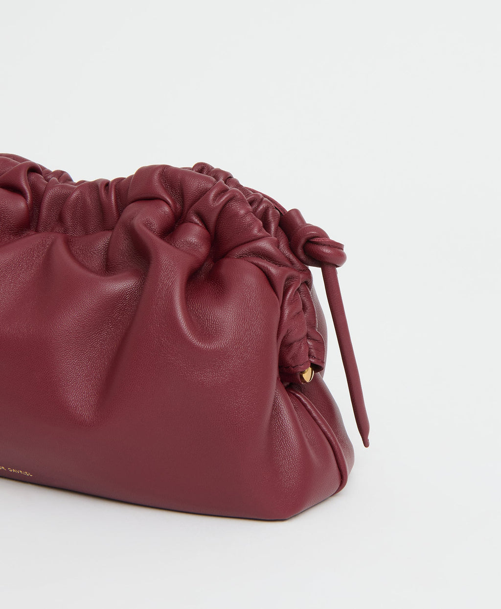 Mansur Gavriel Mini Cloud Clutch – Claret – detail 4