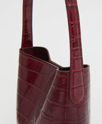 Mansur Gavriel Mini Everyday Cabas – Oxblood Croc – detail 5