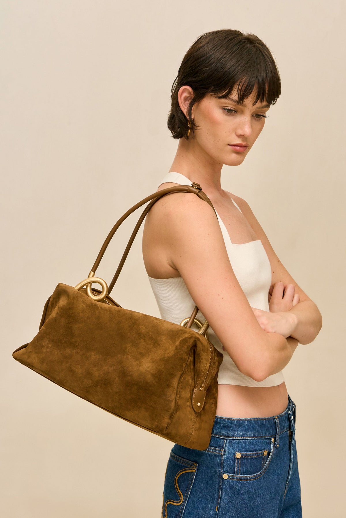 Cult Gaia Azariah Satchel – Rich Clay – detail 2
