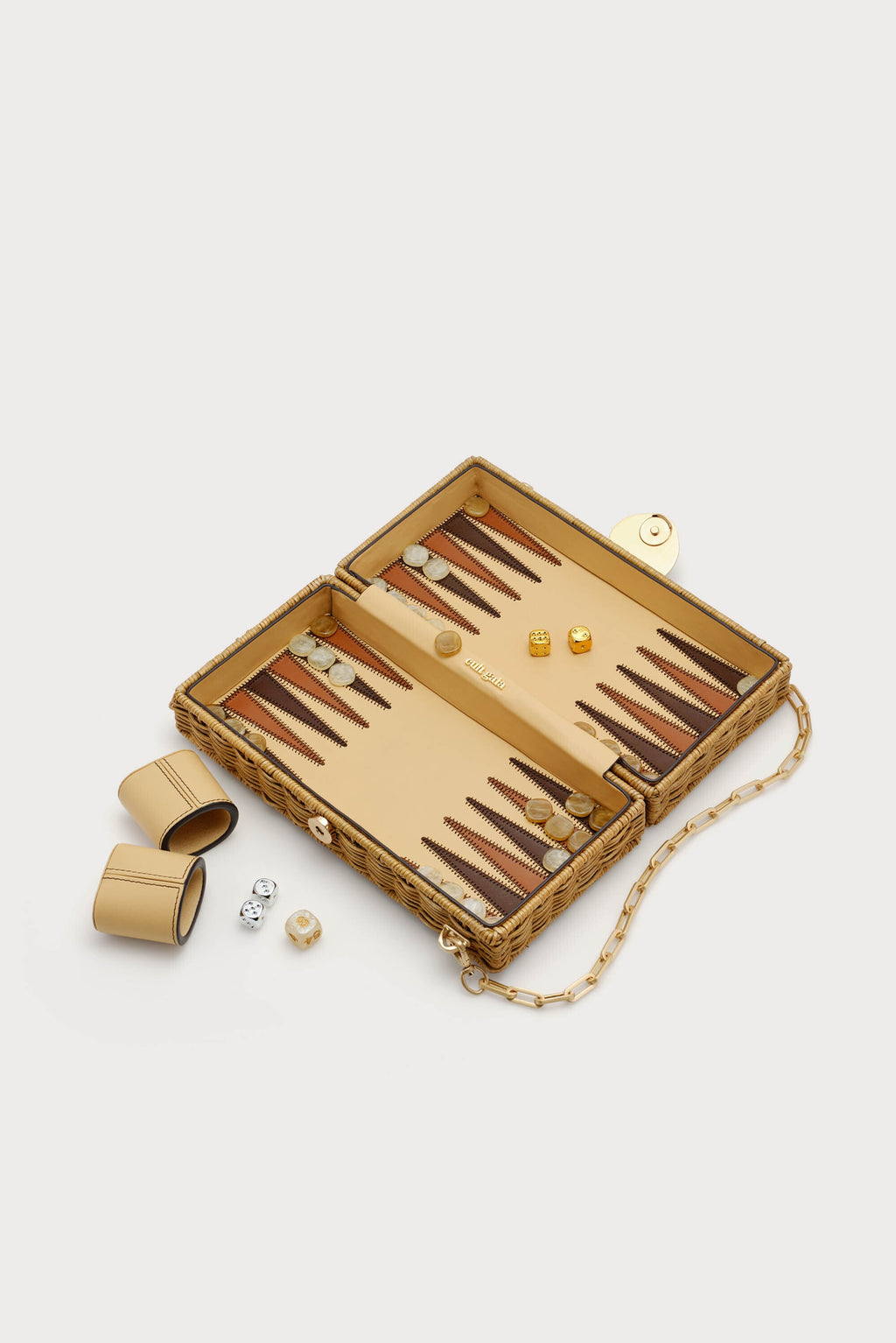 Cult Gaia The Backgammon Clutch – Natural Ina