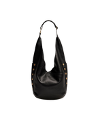 Hammitt Tom Zip Large Hobo – Black/Brushed Gold Red Zip
