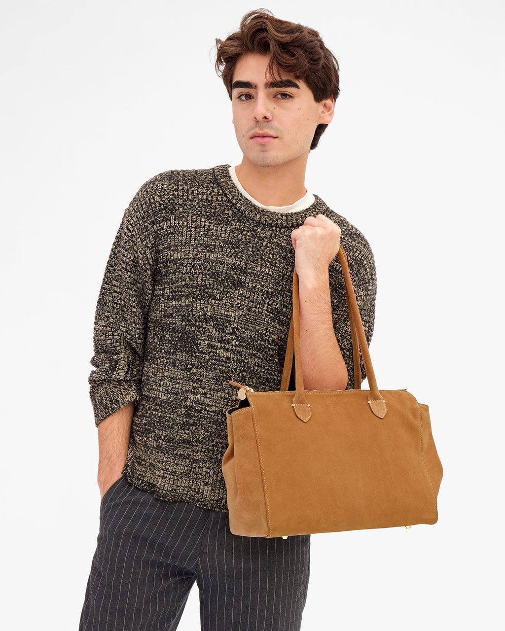 Clare V. Beatrice – Caramel Suede – detail 3
