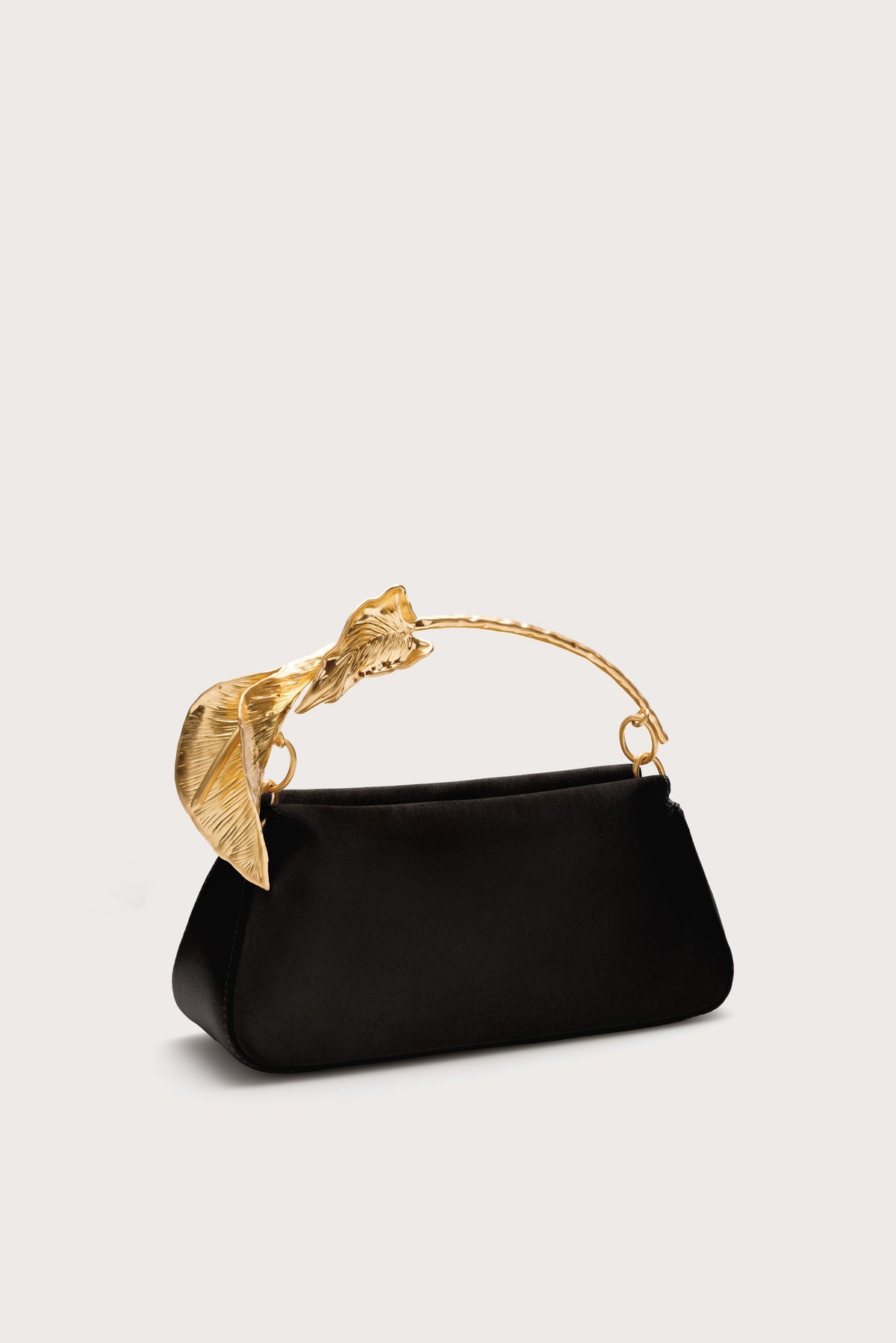 Cult Gaia Calla Bag – Black Satin – detail 2