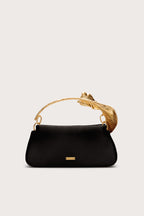 Cult Gaia Calla Bag – Black Satin – detail 5