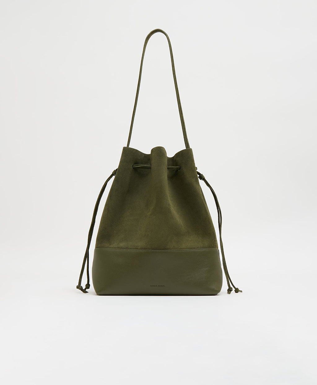 Mansur Gavriel Drawstring Cabas – Algae Suede/Algae