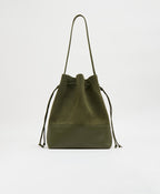 Mansur Gavriel Drawstring Cabas – Algae Suede/Algae
