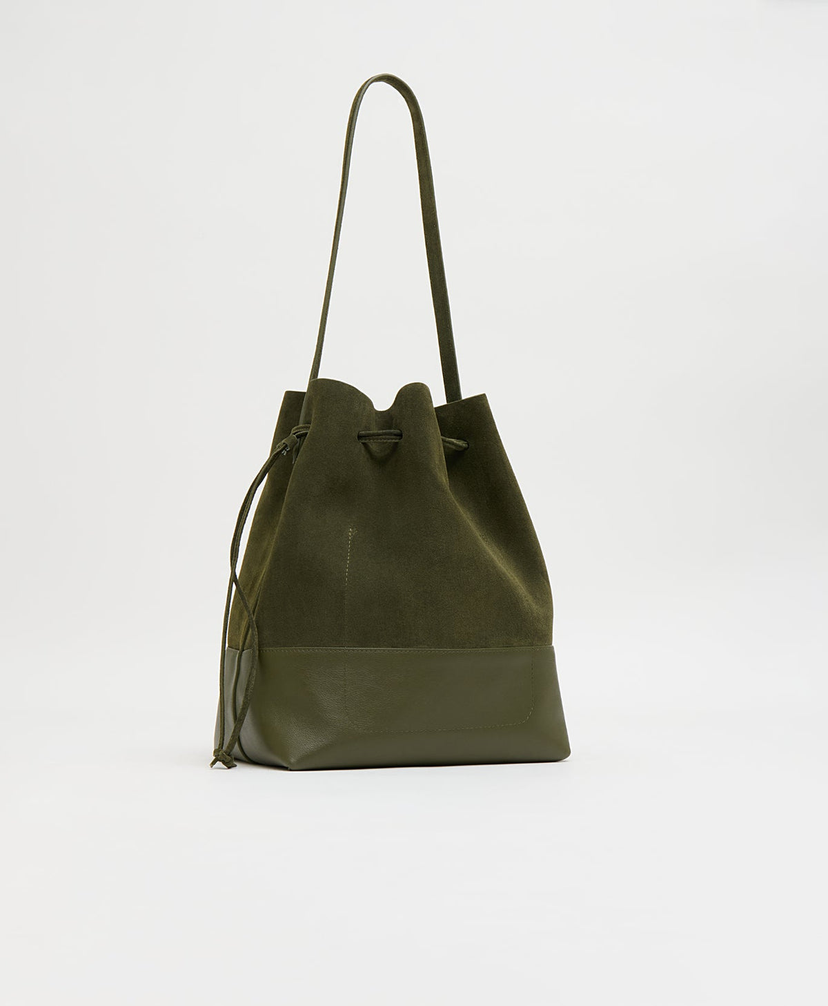 Mansur Gavriel Drawstring Cabas – Algae Suede/Algae – detail 3