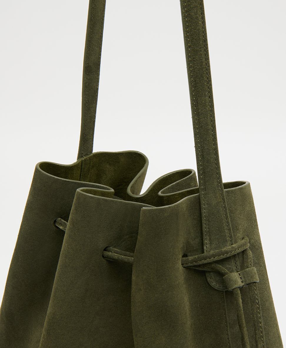 Mansur Gavriel Drawstring Cabas – Algae Suede/Algae – detail 5