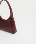 Mansur Gavriel Mini Candy Bag – Oxblood Croc – detail 4