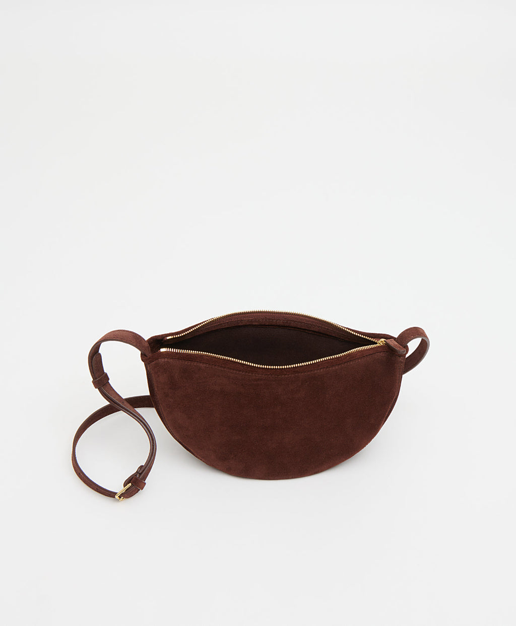 Mansur Gavriel Moon Sling – Chocolate Suede – detail 4