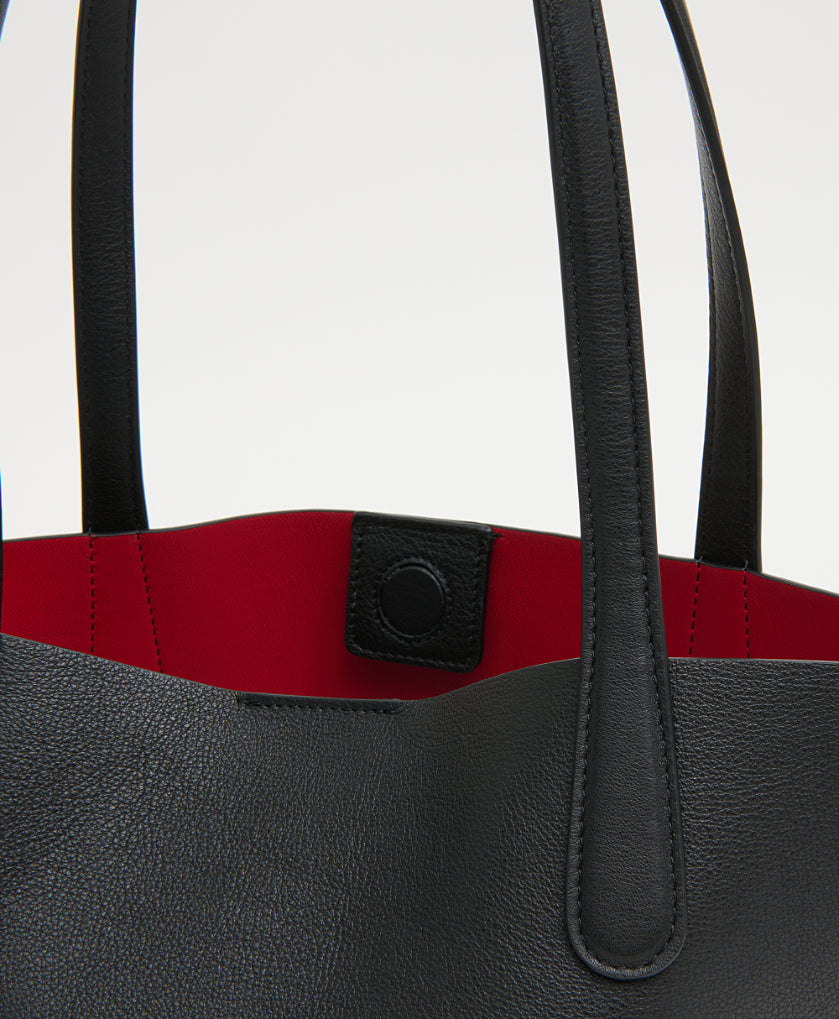 Mansur Gavriel Small Everyday Soft Tote – Black/Flamma – detail 5
