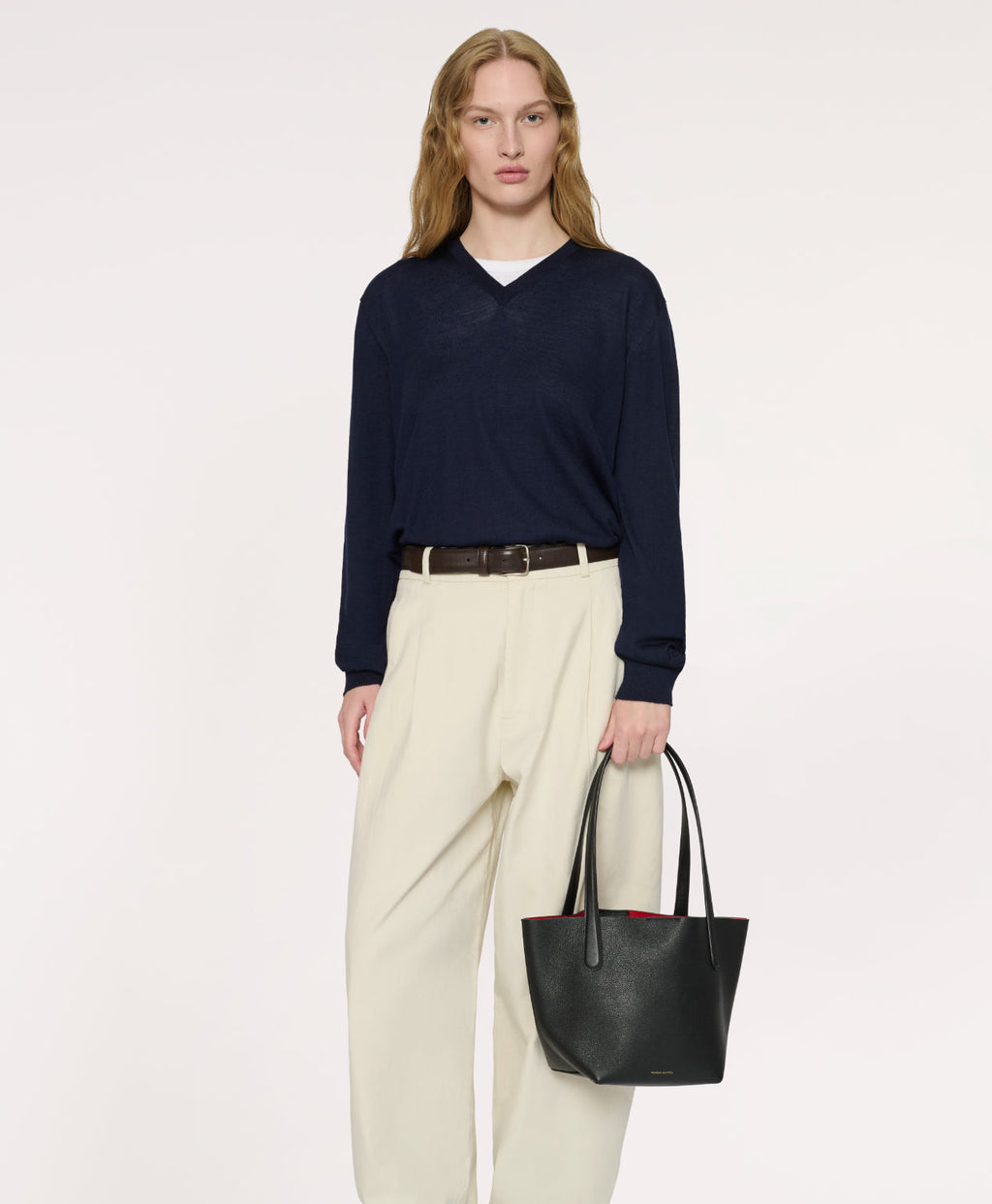 Mansur Gavriel Small Everyday Soft Tote – Black/Flamma – detail 2