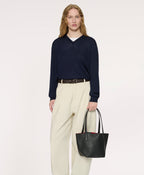 Mansur Gavriel Small Everyday Soft Tote – Black/Flamma – detail 2