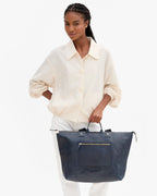 Clare V. Grand Zip Sac – Twilight Navy – detail 2