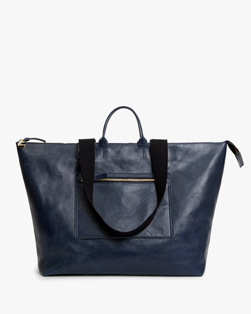 Clare V. Grand Zip Sac – Twilight Navy