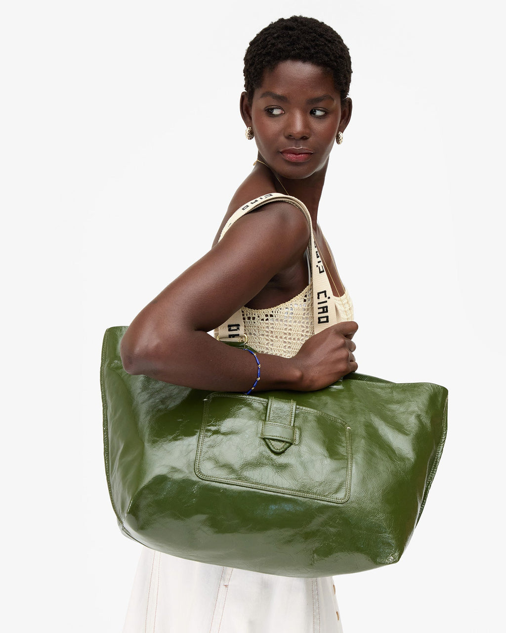 Clare V. Grand Bateau Tote – Army – detail 2