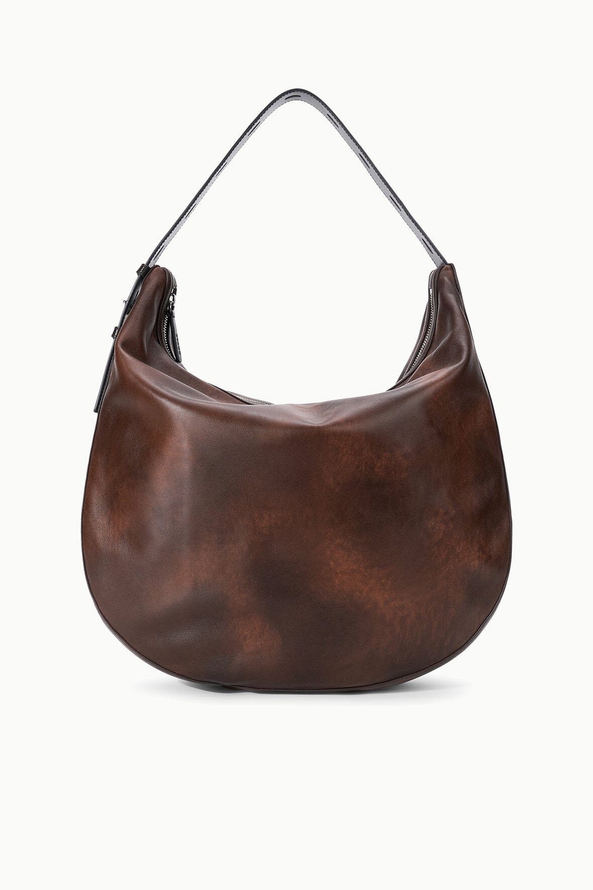 STAUD Levi Hobo Bag – Espresso Distressed