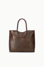 STAUD Maude North South Tote – Espresso Distressed