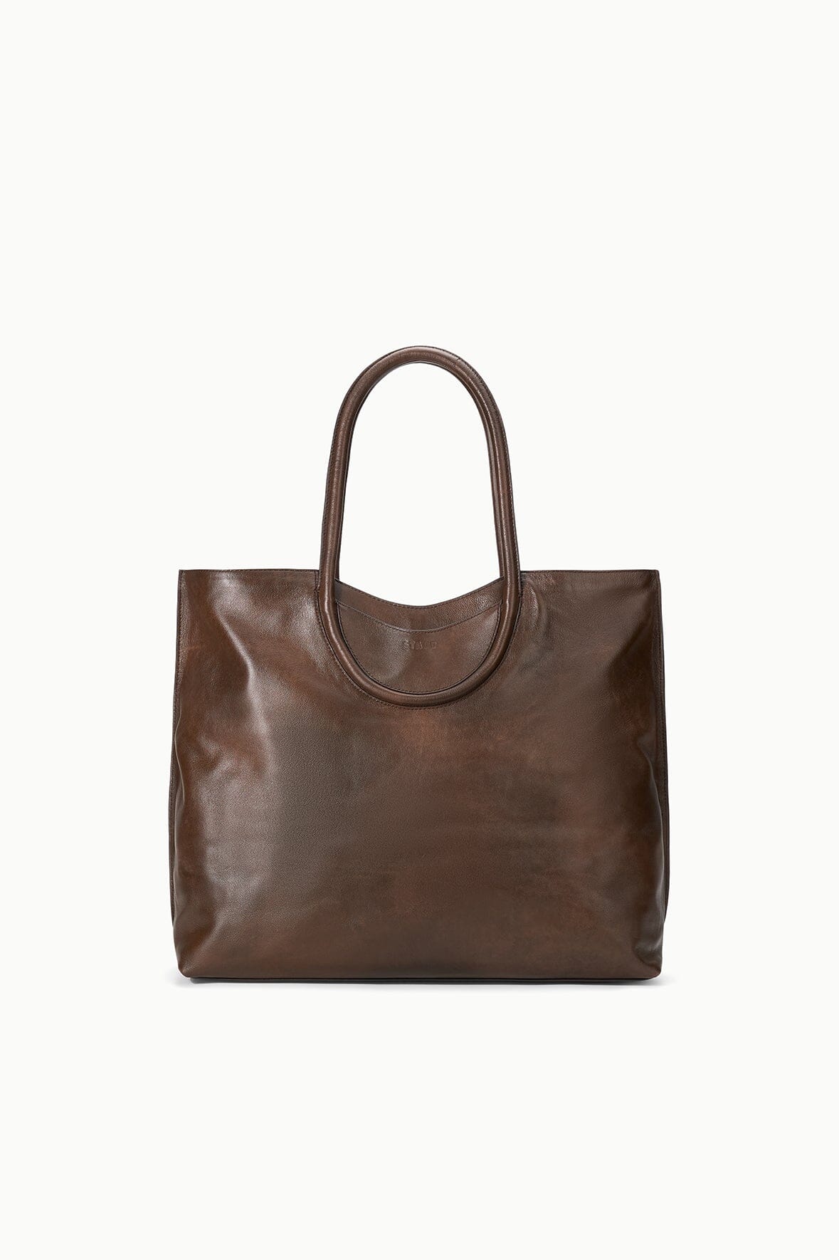 STAUD Maude North South Tote – Espresso Distressed