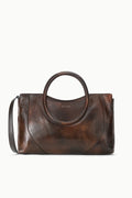 STAUD Maude Satchel – Espresso Distressed