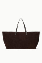 STAUD Christos Large Tote – Espresso Suede