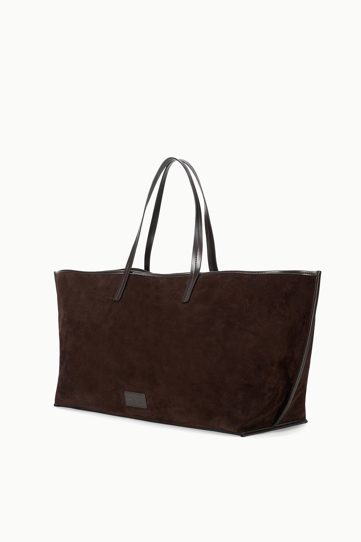 STAUD Christos Large Tote – Espresso Suede – detail 5