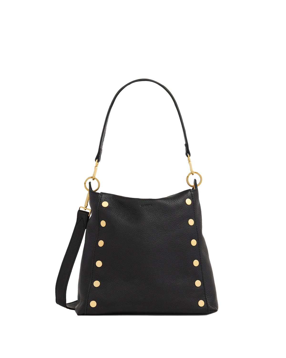 Hammitt Bryant Large Crossbody – Black/Brushed Gold Red Zip