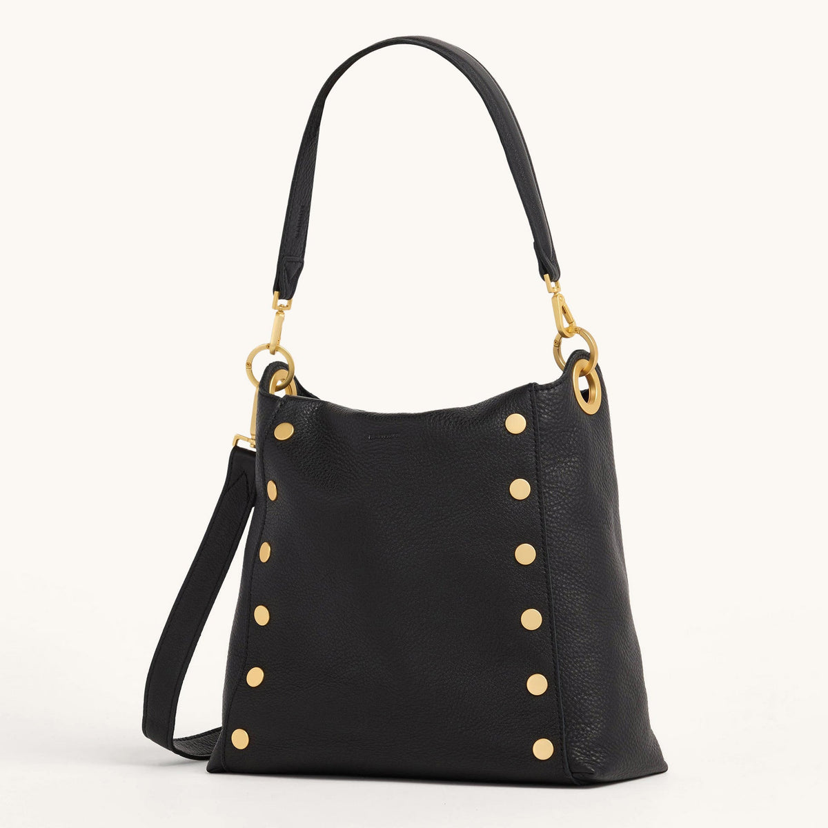 Hammitt Bryant Large Crossbody – Black/Brushed Gold Red Zip – detail 3