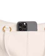 Hammitt Daniel Medium Satchel – Calla Lily White/Brushed Gold – detail 5