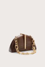Cult Gaia Laguna Clutch – Walnut – detail 2