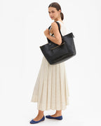 Clare V. Le Zip Sac – Black Rustique w/ Travel Pocket – detail 3