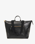 Clare V. Le Zip Sac – Black Rustique w/ Travel Pocket