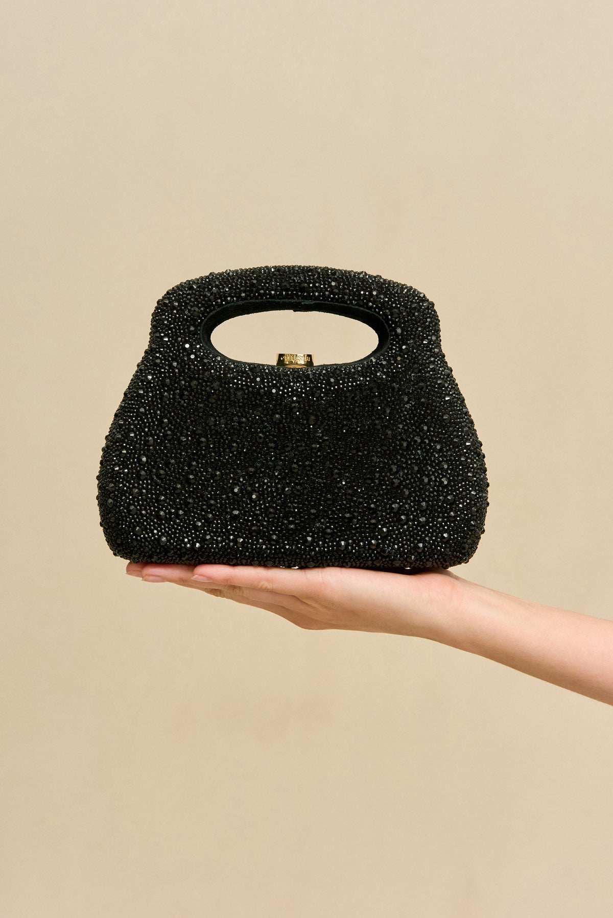 Cult Gaia Mimi Rhinestone Bag – Black Rhinestone – detail 2