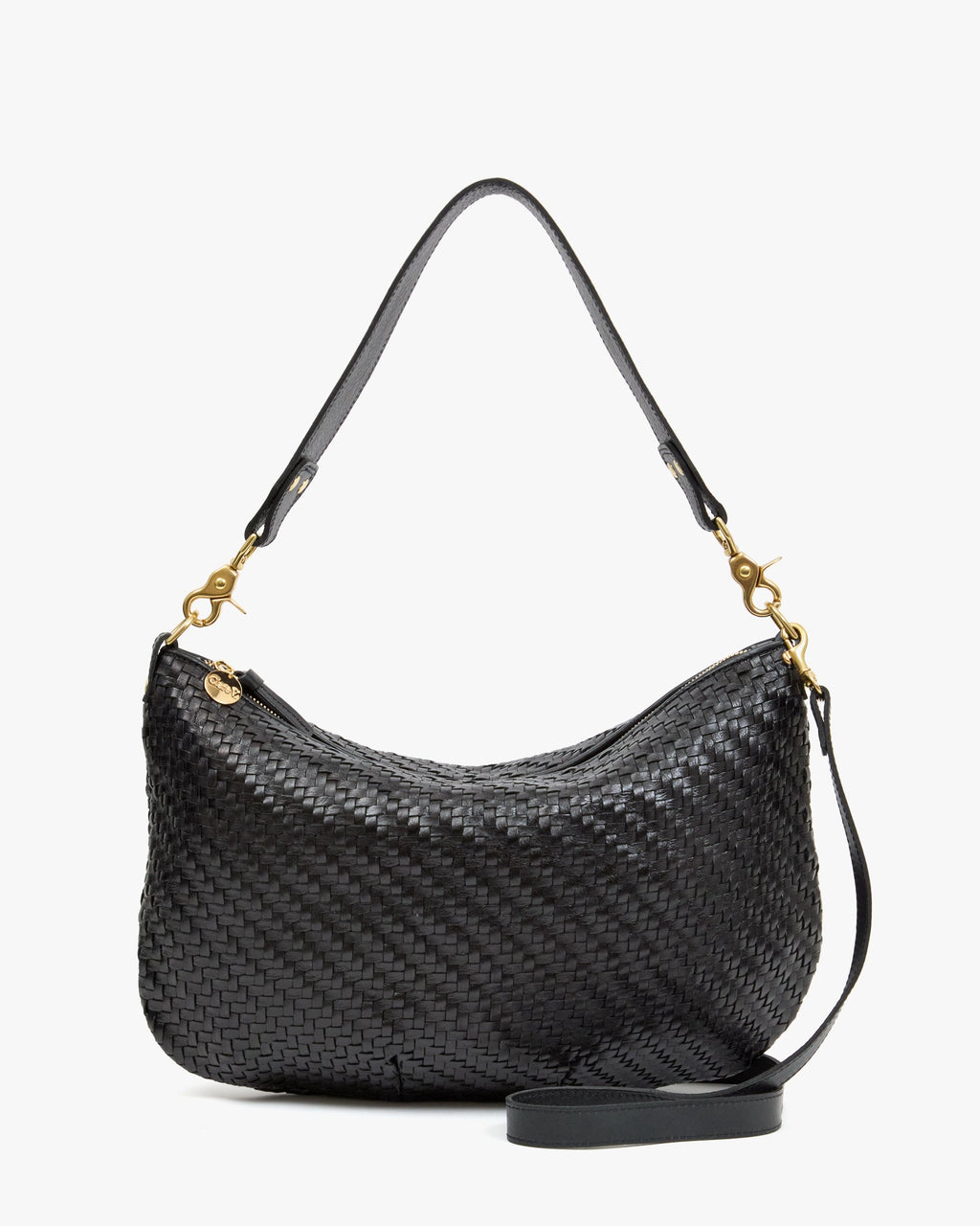 Clare V. Moyen Messenger – Black Woven Zig-Zag
