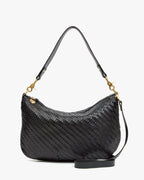Clare V. Moyen Messenger – Black Woven Zig-Zag