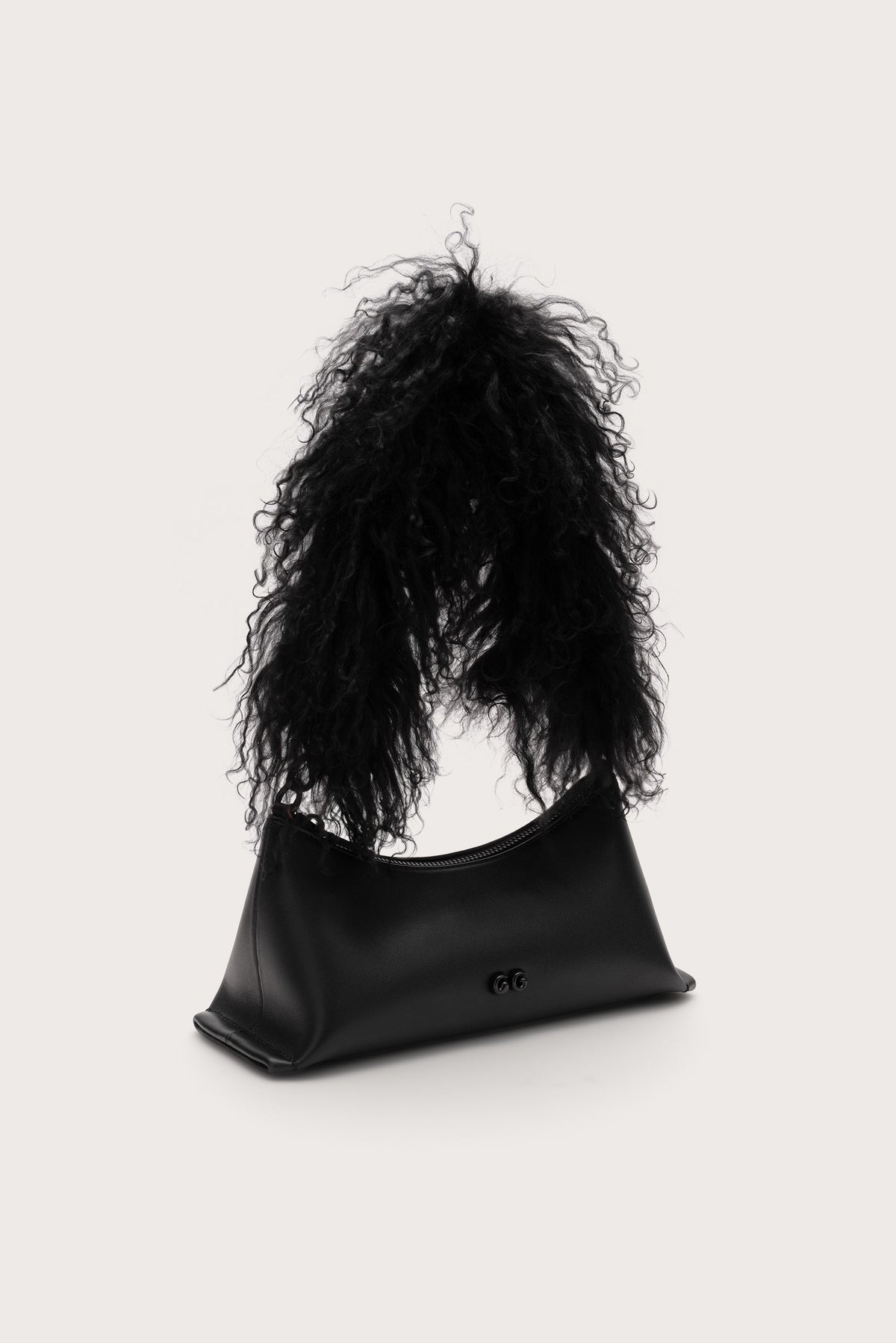 Cult Gaia Osa Shoulder Bag – Black Shearling – detail 3