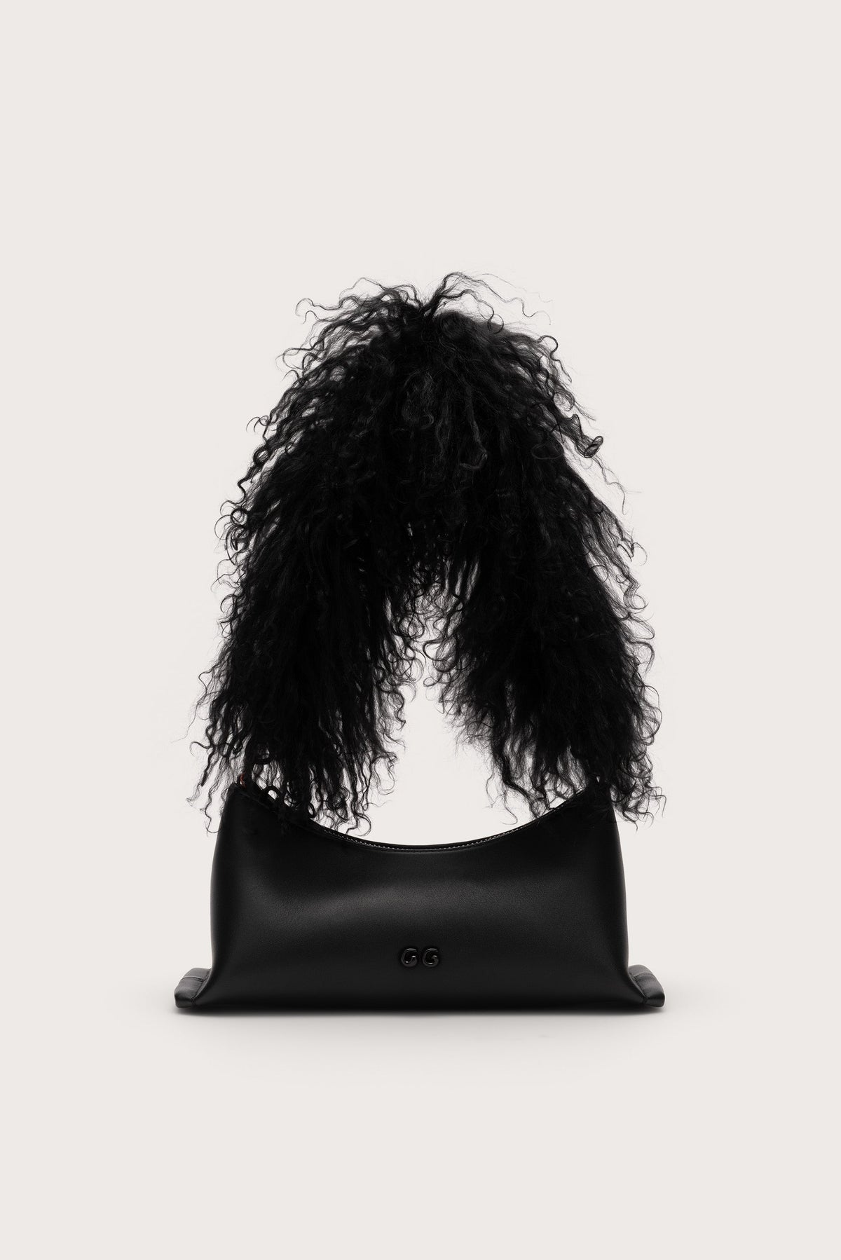Cult Gaia Osa Shoulder Bag – Black Shearling