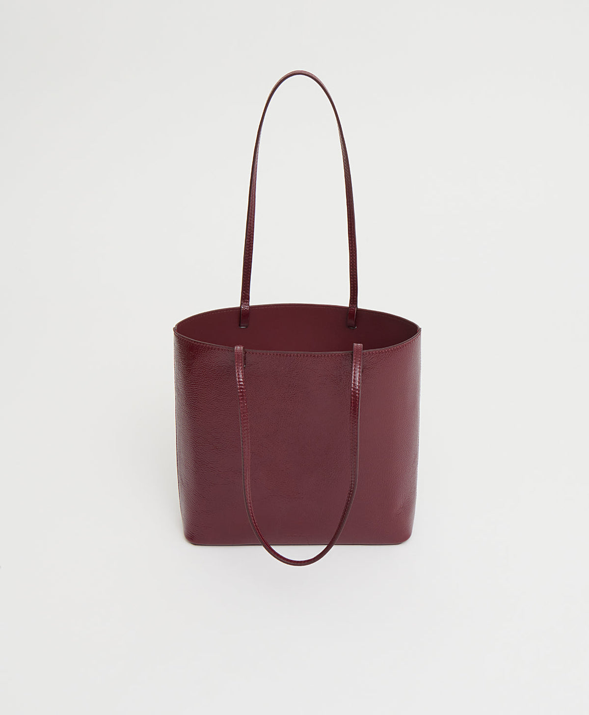 Mansur Gavriel Filo Tote – Claret Naplak – detail 5