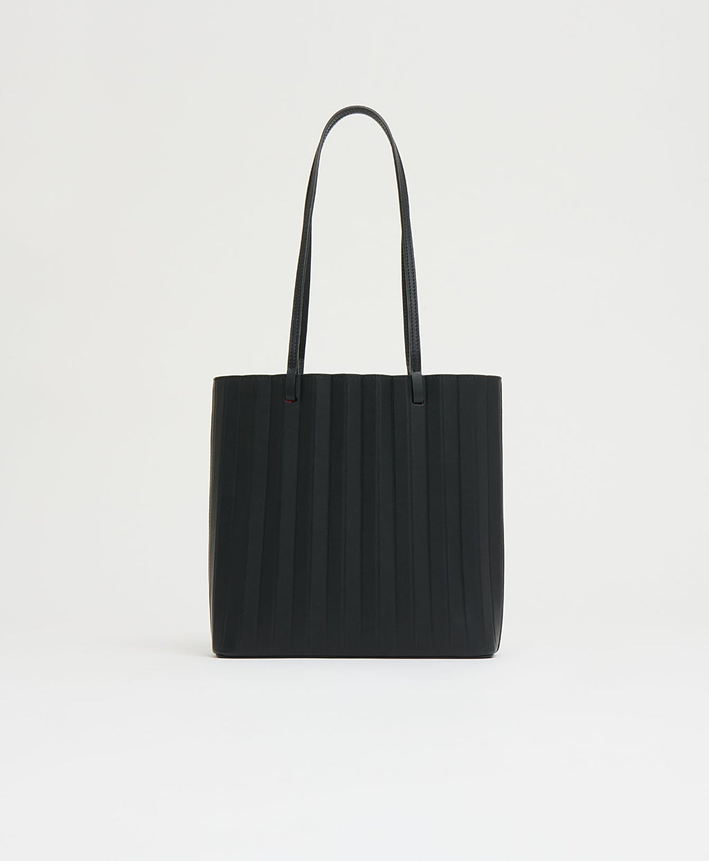 Mansur Gavriel Pleated Filo Tote – Black/Flamma