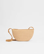 Mansur Gavriel Moon Sling – Natural Raffia/Budino Suede