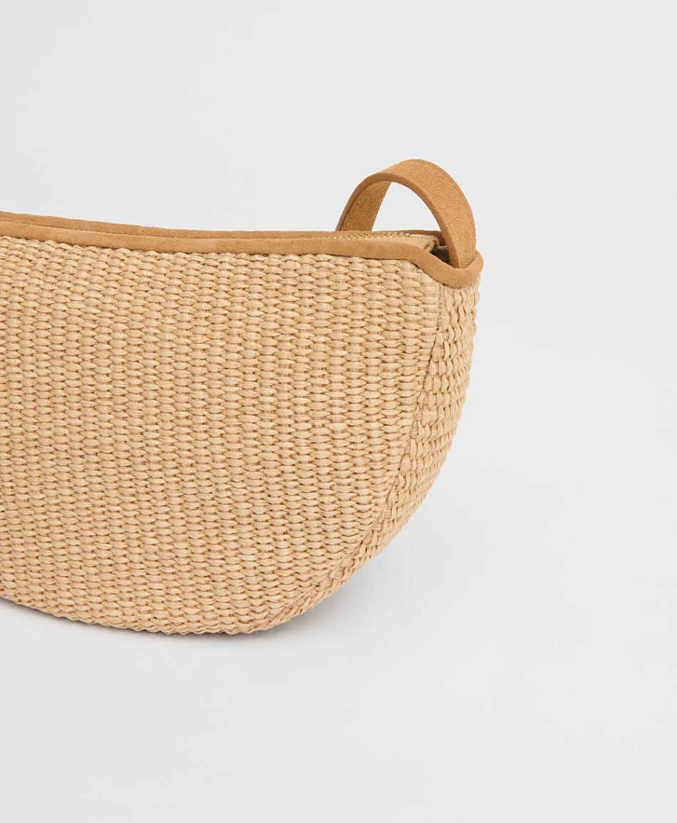 Mansur Gavriel Moon Sling – Natural Raffia/Budino Suede – detail 4